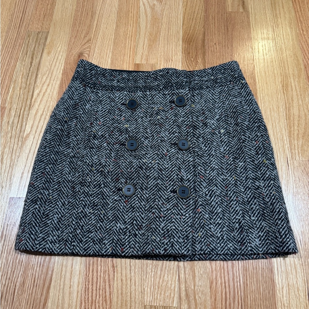 Loft petite mini wool wrap skirt size 4P